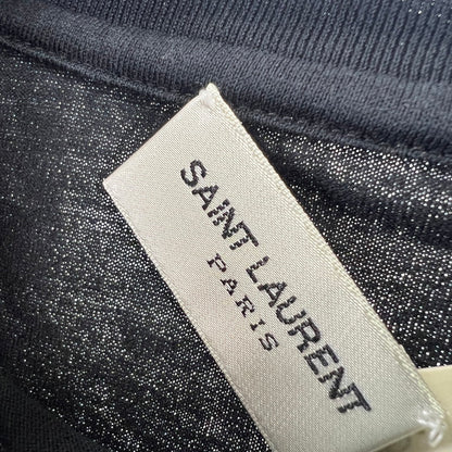 【中古品】【メンズ】 SAINT LAURENT サンローラン TP13 460876 LOGO T-SHIRT ロゴTシャツ 半袖 BLACK ※首タグ取れかかっている 141-261006-io-11-fuzh サイズ：XS カラー：ブラック 万代Net店
