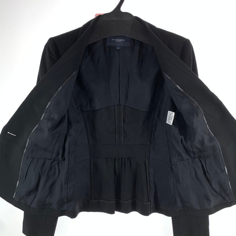 【中古品】【レディース】 BURBERRY LONDON バーバリー ロンドン テーラードジャケット アウター ブランド 古着 170-261004-gm-31-fuzh サイズ：38 カラー：ブラック 万代Net店