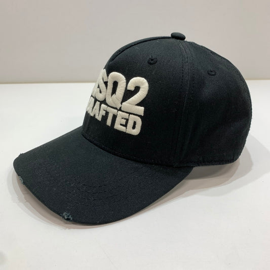 【中古品】【メンズ】 DSQUARED2 ディースクエアード キャップ 帽子 BLACK ※スレ・汚れあり 185-261005-io-05-fuzh サイズ：F カラー：ブラック 万代Net店