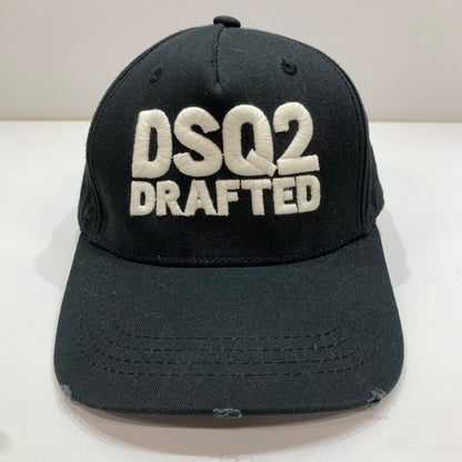 【中古品】【メンズ】 DSQUARED2 ディースクエアード キャップ 帽子 BLACK ※スレ・汚れあり 185-261005-io-05-fuzh サイズ：F カラー：ブラック 万代Net店