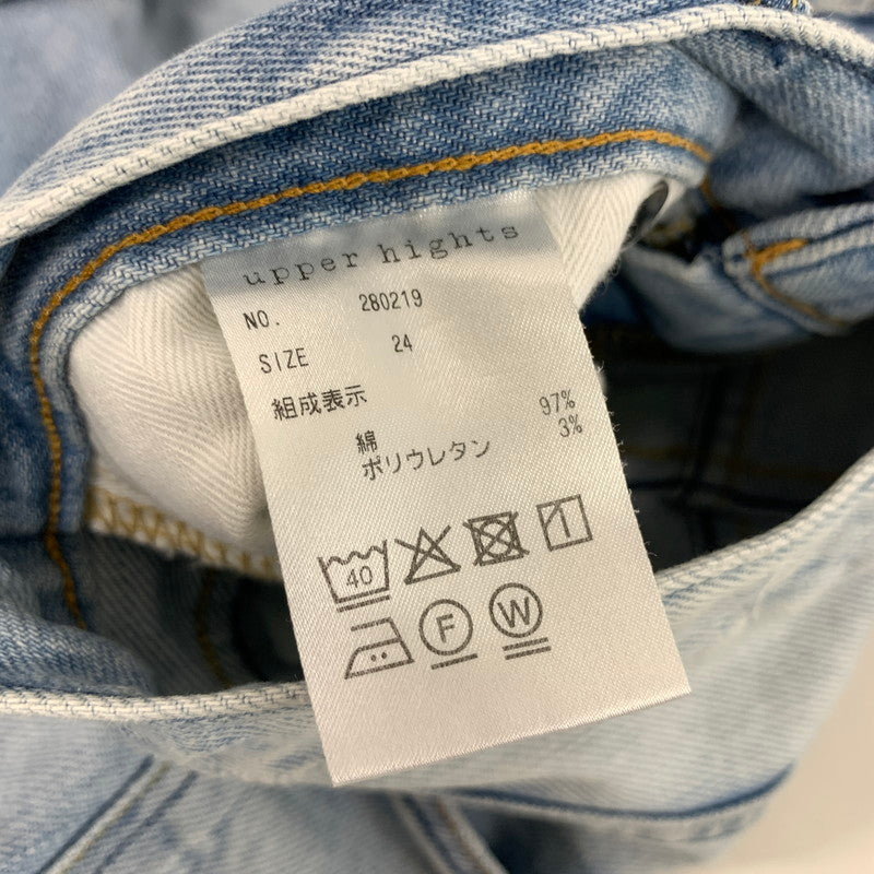 【中古品】【レディース】 UPPER HIGHTS アッパーハイツ 280219 THE STELLA PANTS パンツ デニムパンツ ジーパン ジーンズ BLUE ※汚れあり 171-261005-io-18-fuzh サイズ：24 カラー：ブルー 万代Net店