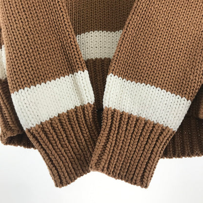 【中古品】【レディース】 TOMORROW LAND トゥモローランド ニット カーディガン BROWN.WHITE 上着 アウター 170-261018-io-14-fuzh サイズ：S カラー：ブラウン.ホワイト 万代Net店