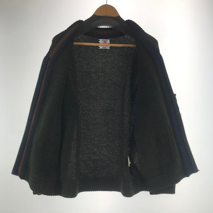 【中古品】【メンズ】 SON OF THE CHEESE サノバチーズ ニットジャケット GREEN.ZIP カーディガン ※使用感あり 140-261006-io-05-fuzh サイズ：L カラー：グリーン 万代Net店