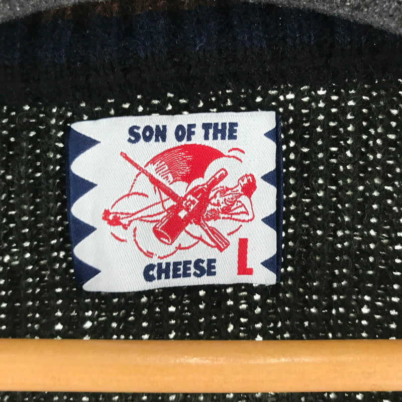 【中古品】【メンズ】 SON OF THE CHEESE サノバチーズ ニットジャケット GREEN.ZIP カーディガン ※使用感あり 140-261006-io-05-fuzh サイズ：L カラー：グリーン 万代Net店