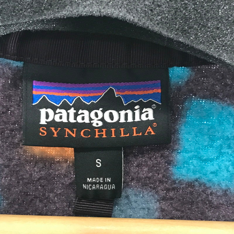 【中古品】【メンズ】 PATAGONIA パタゴニア SYNCHILLA SNAP-T PULLOVER プルオーバー BLUE総柄 ※使用感あり 144-261006-io-06-fuzh サイズ：S カラー：ブルー総柄 万代Net店