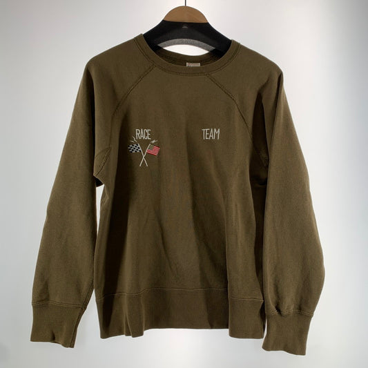 【中古品】【メンズ】 CHAMPION チャンピオン スウェット トレーナー KHAKI ※小さな汚れあり 145-261005-io-11-fuzh サイズ：L カラー：カーキ 万代Net店