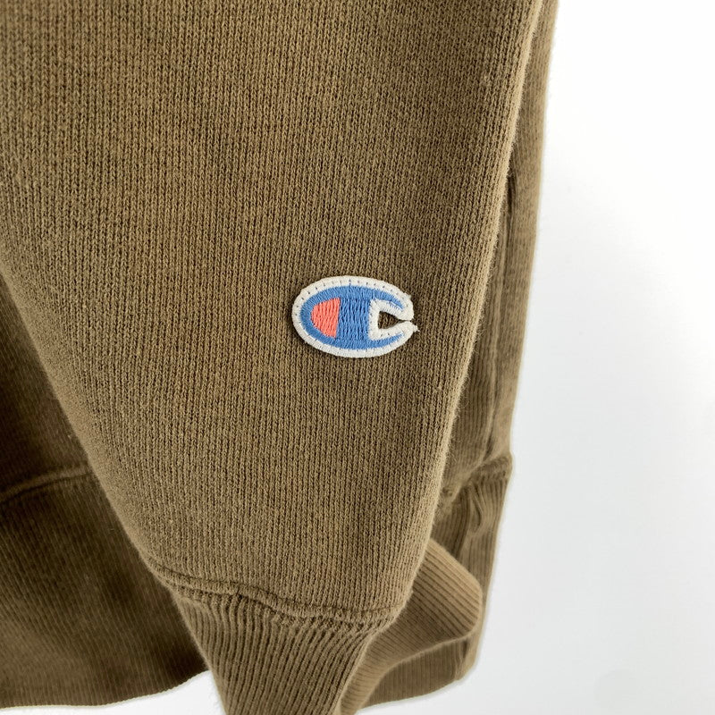 【中古品】【メンズ】 CHAMPION チャンピオン スウェット トレーナー KHAKI ※小さな汚れあり 145-261005-io-11-fuzh サイズ：L カラー：カーキ 万代Net店