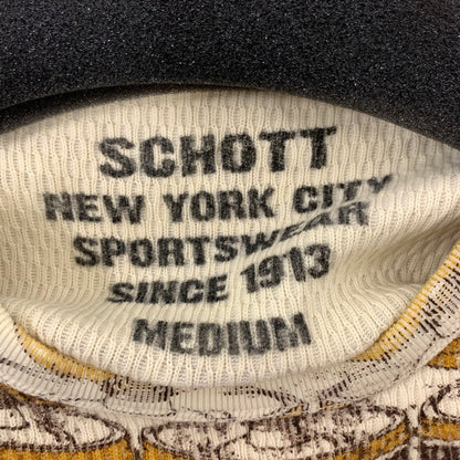 【中古品】【メンズ】 SCHOTT ショット サーマルTシャツ ロンT 長袖 ※ほつれあり 145-261005-io-10-fuzh サイズ：M カラー：総柄 万代Net店