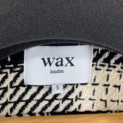 【中古品】【メンズ】 WAX LONDON ワックスロンドン COTTON SHIRT JACKET コットン シャツ ジャケット アウター 古着 141-261007-mh-04-fuzh サイズ：S カラー：ブラック・ホワイト 万代Net店