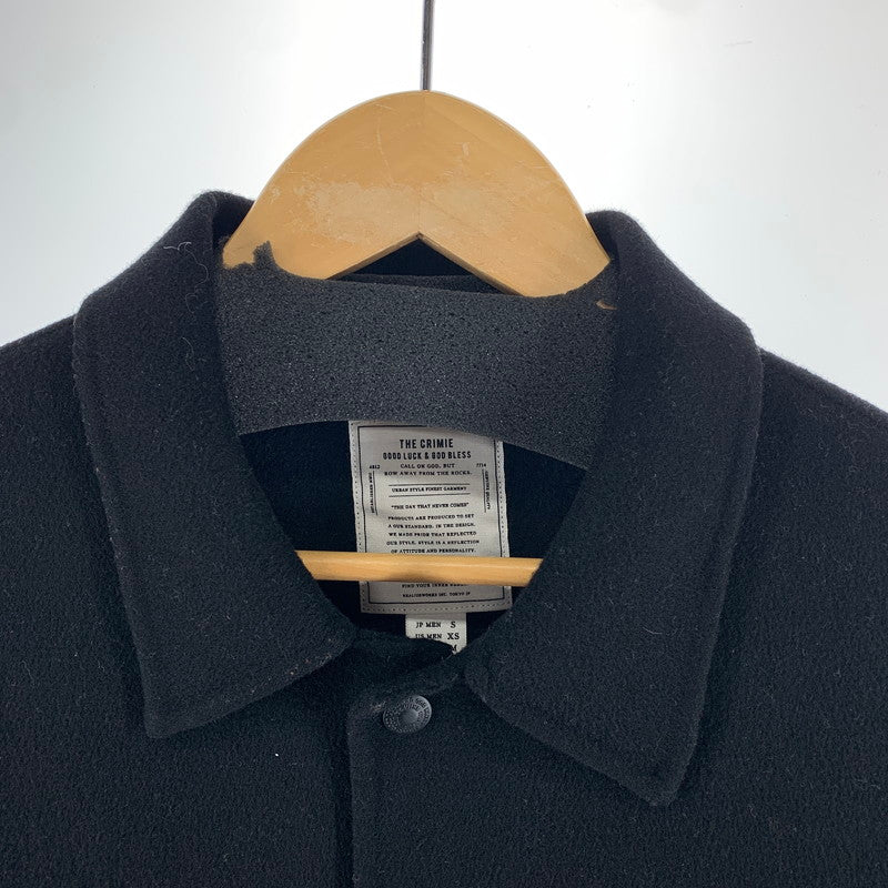 【中古品】【メンズ】 THE CRIMIE クライミー W FACE WOOL REVER BOULSON JACKET ウール ジャケット ブルゾン コート アウター 古着 142-261007-mh-05-fuzh サイズ：S カラー：ブラック 万代Net店