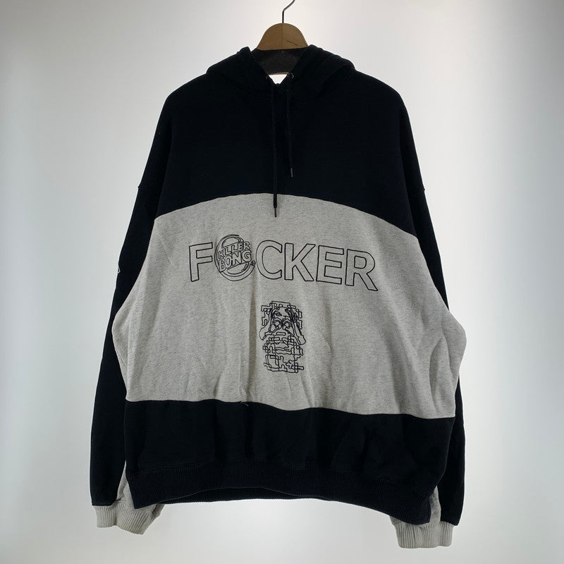 【中古品】【メンズ】 TIGHTBOOTH PRODUCTION タイトブース プロダクション × KILLERBONG F-CKER HOODIE フーディ パーカー トップス 古着 142-261007-mh-08-fuzh サイズ：XL カラー：ブラック・ホワイト 万代Net店