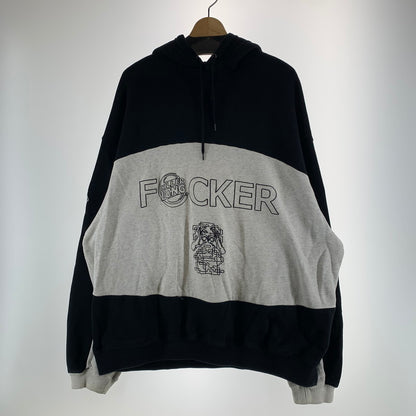 【中古品】【メンズ】 TIGHTBOOTH PRODUCTION タイトブース プロダクション × KILLERBONG F-CKER HOODIE フーディ パーカー トップス 古着 142-261007-mh-08-fuzh サイズ：XL カラー：ブラック・ホワイト 万代Net店