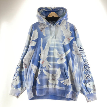 【中古品】【メンズ】 SUPREME シュプリーム DOVER HOODED SWEAT SHIRT カラーBLUE ハト柄 SIZE:L 22SS 149-261009-ky-03-fuzh 万代Net店