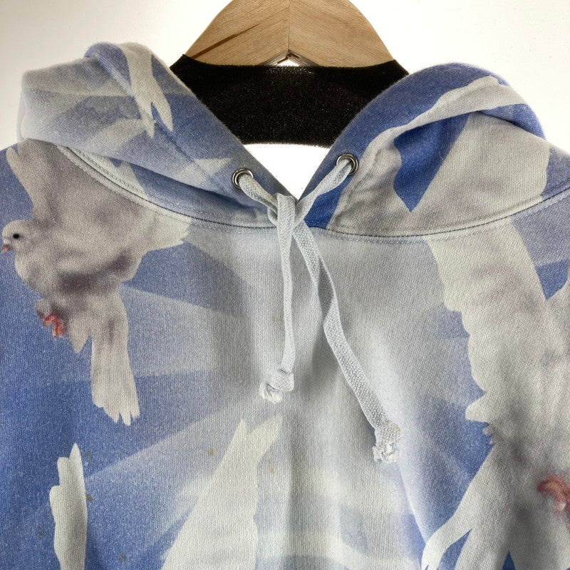 【中古品】【メンズ】 SUPREME シュプリーム DOVER HOODED SWEAT SHIRT カラーBLUE ハト柄 SIZE:L 22SS 149-261009-ky-03-fuzh 万代Net店