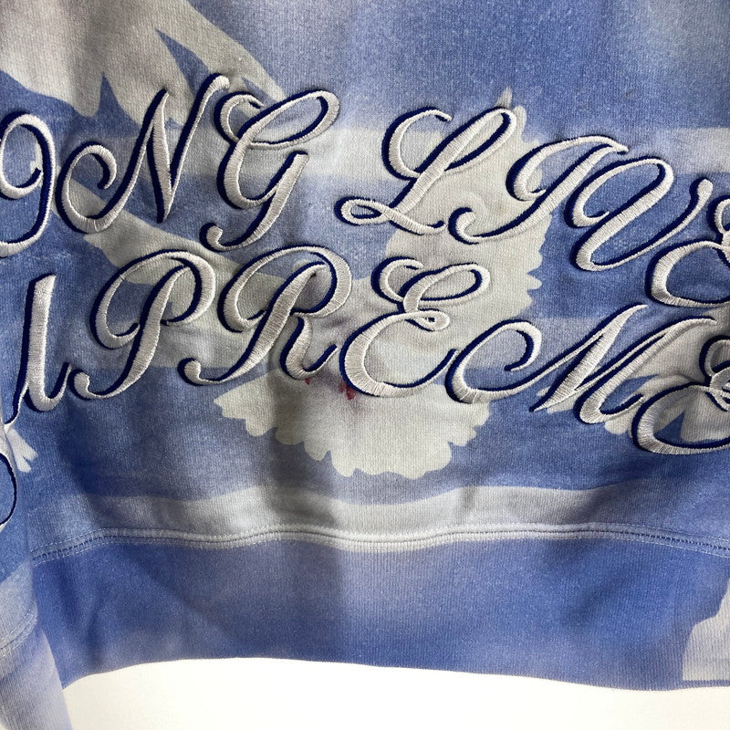 【中古品】【メンズ】 SUPREME シュプリーム DOVER HOODED SWEAT SHIRT カラーBLUE ハト柄 SIZE:L 22SS 149-261009-ky-03-fuzh 万代Net店