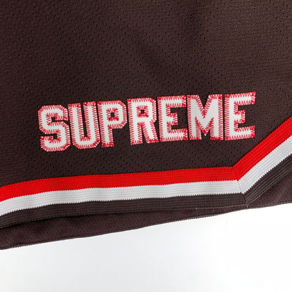 【中古品】【メンズ】 SUPREME シュプリーム FAUX CROC BASKETBALL SHORT フォー クロック バスケットボール ショーツ 149-261009-ny-17-fuzh サイズ：M カラー：ブラウン 万代Net店
