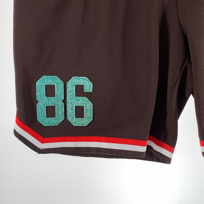 【中古品】【メンズ】 SUPREME シュプリーム FAUX CROC BASKETBALL SHORT フォー クロック バスケットボール ショーツ 149-261009-ny-17-fuzh サイズ：M カラー：ブラウン 万代Net店