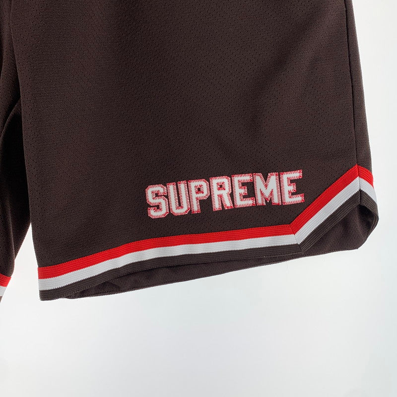 【中古品】【メンズ】 SUPREME シュプリーム FAUX CROC BASKETBALL SHORT フォー クロック バスケットボール ショーツ 149-261009-ny-17-fuzh サイズ：M カラー：ブラウン 万代Net店