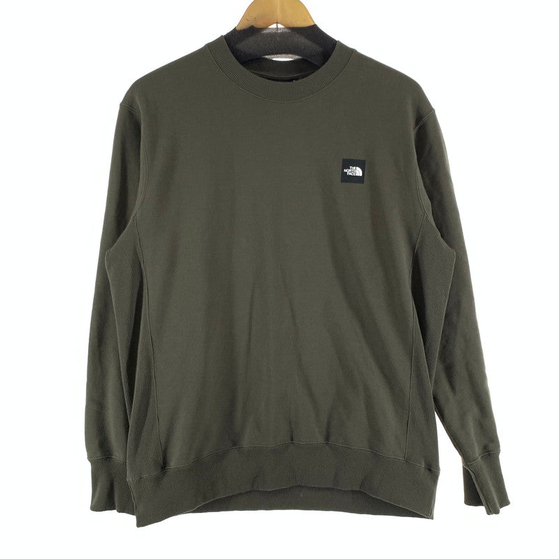 【中古品】【メンズ】 THE NORTH FACE ザ・ノースフェイス ヘザー ロゴ クルー スウェット NT12334 144-261009-ny-15-fuzh サイズ：L カラー：カーキ 万代Net店