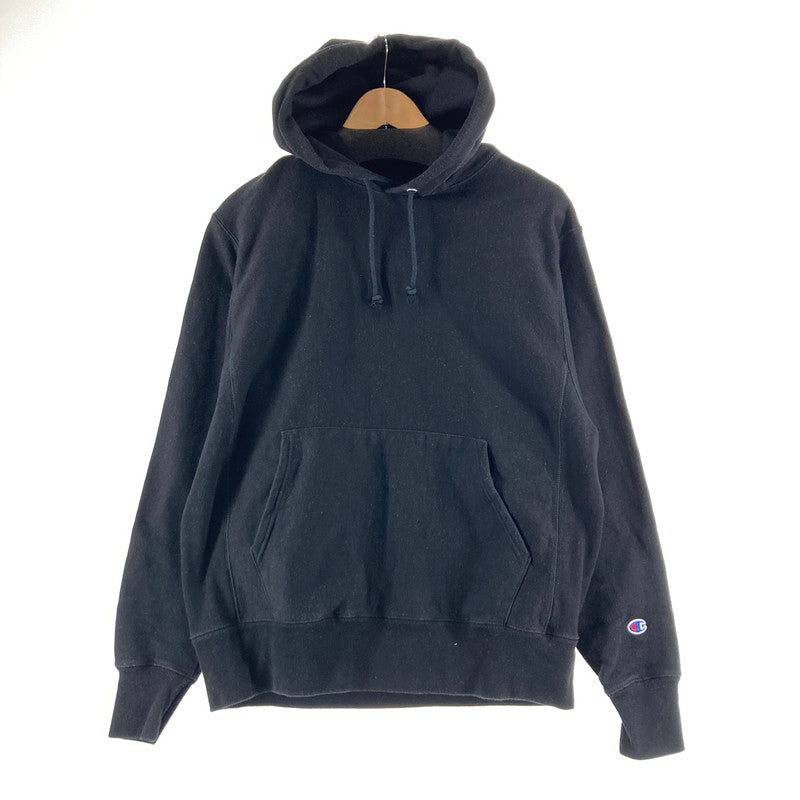 【中古品】【メンズ】 CHAMPION チャンピオン REVERSE WEAVE リバースウィーブ パーカーカラー BLACK/SIZE:M/青タグ 145-261009-ky-18-fuzh 万代Net店