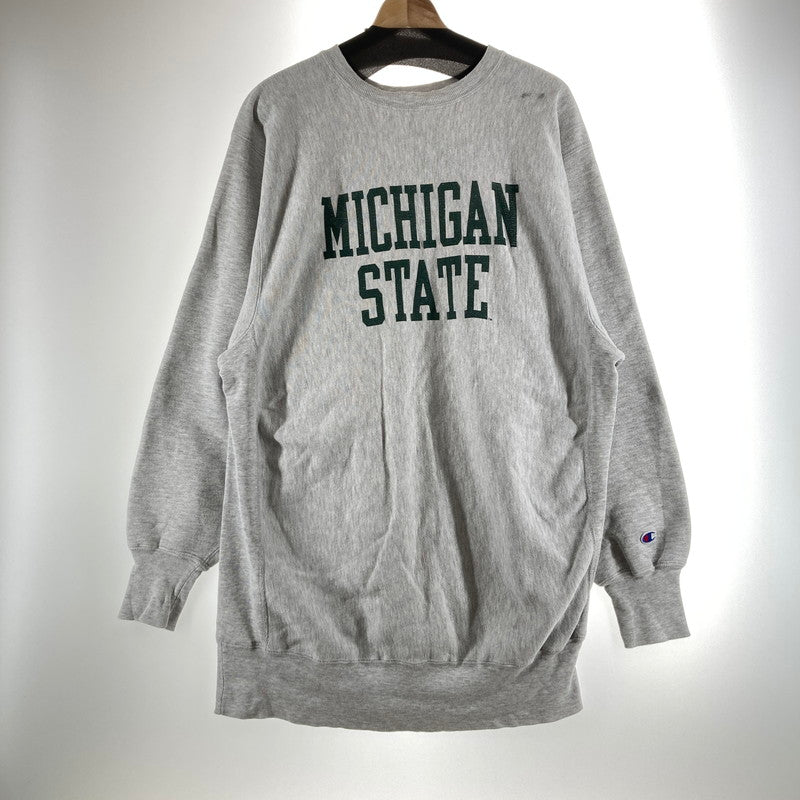 【中古品】【メンズ】 CHAMPION チャンピオン REVERSE WEAVE リバースウィーブ SWEAT GRAY/SIZE:XXXL/刺繍タグ/MICHIGAN STATE 145-261009-ky-12-fuzh 万代Net店