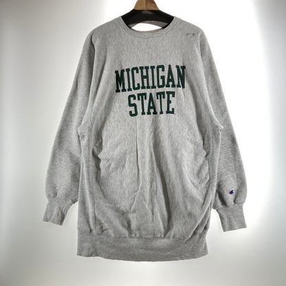 【中古品】【メンズ】 CHAMPION チャンピオン REVERSE WEAVE リバースウィーブ SWEAT GRAY/SIZE:XXXL/刺繍タグ/MICHIGAN STATE 145-261009-ky-12-fuzh 万代Net店