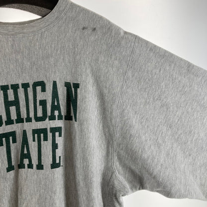 【中古品】【メンズ】 CHAMPION チャンピオン REVERSE WEAVE リバースウィーブ SWEAT GRAY/SIZE:XXXL/刺繍タグ/MICHIGAN STATE 145-261009-ky-12-fuzh 万代Net店