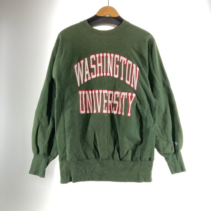 【中古品】【メンズ】 CHAMPION チャンピオン REVERSE WEAVE リバースウィーブ SWEAT GREEN/SIZE:L/刺?タグ/WASHINGTON　※穴有 145-261009-ky-13-fuzh 万代Net店