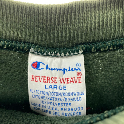 【中古品】【メンズ】 CHAMPION チャンピオン REVERSE WEAVE リバースウィーブ SWEAT GREEN/SIZE:L/刺?タグ/WASHINGTON　※穴有 145-261009-ky-13-fuzh 万代Net店