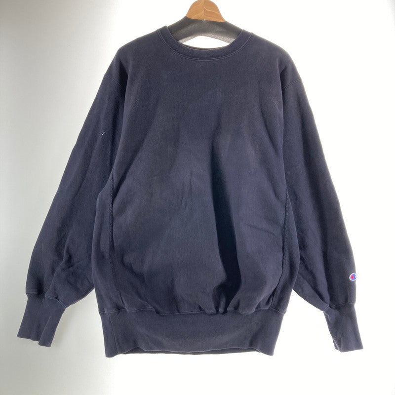 【中古品】【メンズ】 CHAMPION チャンピオン REVERSE WEAVE リバースウィーブ SWEAT カラーNAVY SIZE:XL 刺繍タグ　 145-261009-ky-11-fuzh 万代Net店