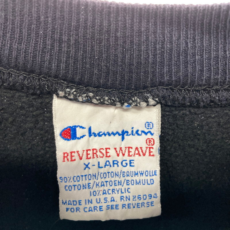 【中古品】【メンズ】 CHAMPION チャンピオン REVERSE WEAVE リバースウィーブ SWEAT カラーNAVY SIZE:XL 刺繍タグ　 145-261009-ky-11-fuzh 万代Net店