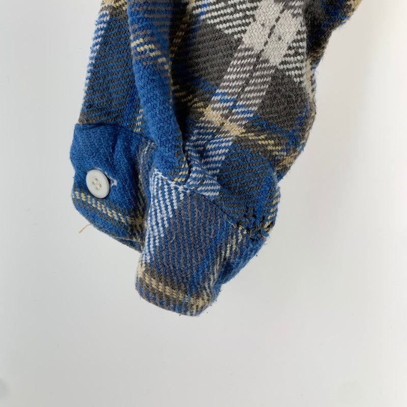 【中古品】【メンズ】 WAREHOUSE ウエアハウス 長袖 チェックシャツ 145-261009-ny-10-fuzh サイズ：不明 カラー：ブルー 万代Net店