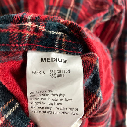 【中古品】【メンズ】 STUSSY ステューシー 長袖シャツ カラーRED チェック柄 SIZE:M 90S ヴィンテージ 142-261009-ky-06-fuzh 万代Net店