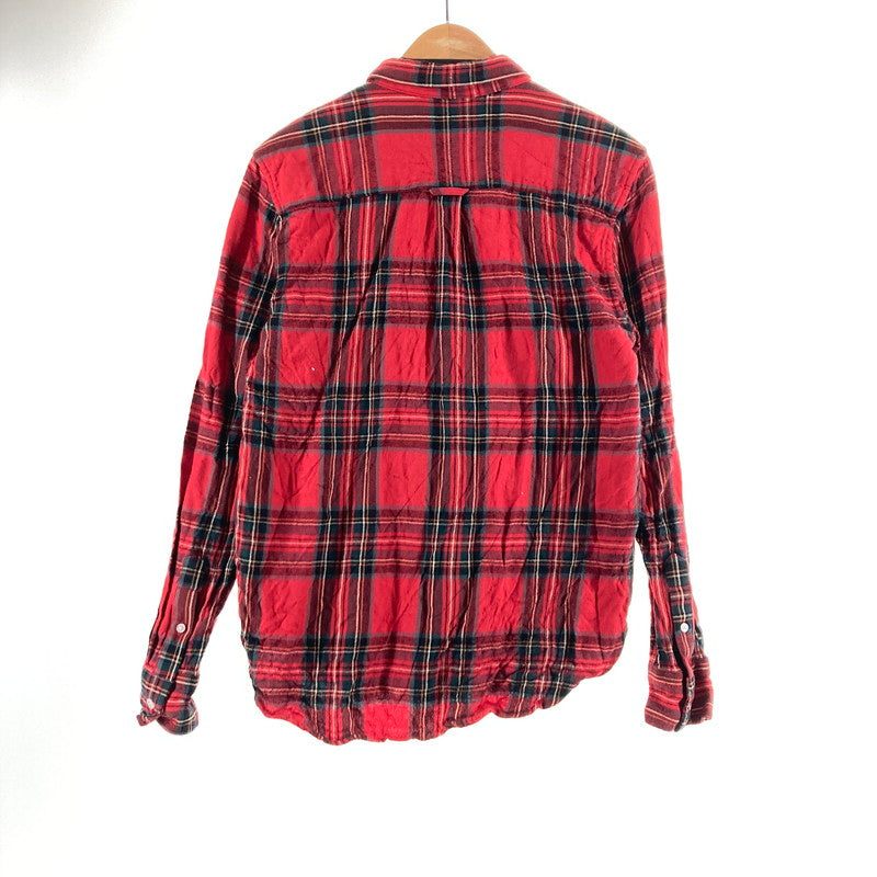【中古品】【メンズ】 STUSSY ステューシー 長袖シャツ カラーRED チェック柄 SIZE:M 90S ヴィンテージ 142-261009-ky-06-fuzh 万代Net店