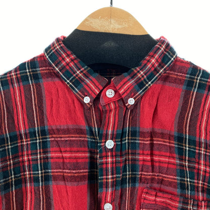 【中古品】【メンズ】 STUSSY ステューシー 長袖シャツ カラーRED チェック柄 SIZE:M 90S ヴィンテージ 142-261009-ky-06-fuzh 万代Net店