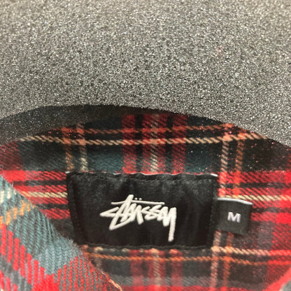 【中古品】【メンズ】 STUSSY ステューシー 長袖シャツ カラーRED チェック柄 SIZE:M 90S ヴィンテージ 142-261009-ky-06-fuzh 万代Net店