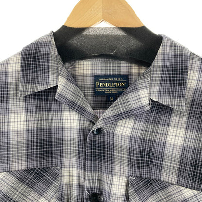 【中古品】【メンズ】 PENDLETON ペンドルトン 6175-3204 OPEN COLLAR SHIRT 長袖シャツ カラーGREY チェック柄 SIZE:M 144-261009-ky-14-fuzh 万代Net店