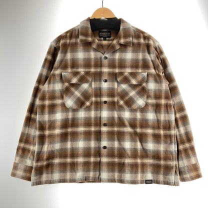 【中古品】【メンズ】 PENDLETON ペンドルトン 6475-5217 OPEN COLLAR SHIRTS 長袖シャツ カラー BROWN SIZE:M 144-261009-ky-15-fuzh 万代Net店