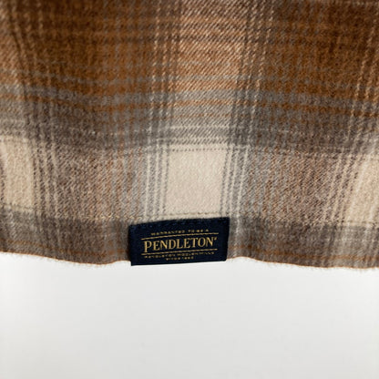 【中古品】【メンズ】 PENDLETON ペンドルトン 6475-5217 OPEN COLLAR SHIRTS 長袖シャツ カラー BROWN SIZE:M 144-261009-ky-15-fuzh 万代Net店