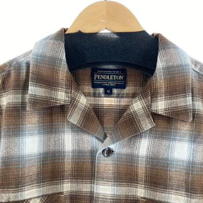 【中古品】【メンズ】 PENDLETON ペンドルトン 6475-5217 OPEN COLLAR SHIRTS 長袖シャツ カラー BROWN SIZE:M 144-261009-ky-15-fuzh 万代Net店