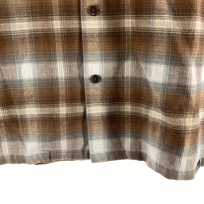 【中古品】【メンズ】 PENDLETON ペンドルトン 6475-5217 OPEN COLLAR SHIRTS 長袖シャツ カラー BROWN SIZE:M 144-261009-ky-15-fuzh 万代Net店