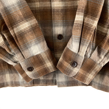 【中古品】【メンズ】 PENDLETON ペンドルトン 6475-5217 OPEN COLLAR SHIRTS 長袖シャツ カラー BROWN SIZE:M 144-261009-ky-15-fuzh 万代Net店