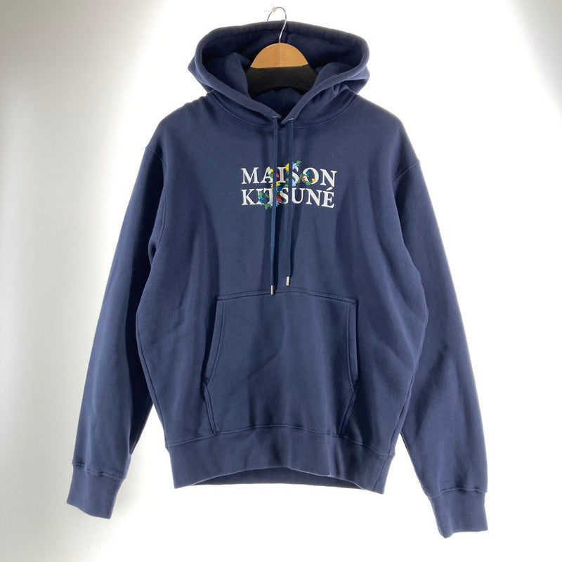 【中古品】【メンズ】 MAISON KITSUNE メゾンキツネ LM00708KM0307 FLOWERS COMFORT HOODIE フーディー パーカー カラーNAVY SIZE:L 140-261009-ky-08-fuzh 万代Net店