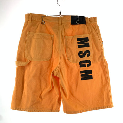 【中古品】【メンズ】 MSGM エムエスジーエム 3240MB44T ボールドロゴ デニムハーフパンツ 153-261009-ny-18-fuzh サイズ：不明 カラー：オレンジ 万代Net店