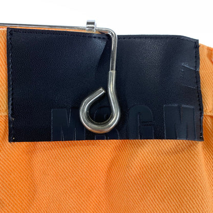 【中古品】【メンズ】 MSGM エムエスジーエム 3240MB44T ボールドロゴ デニムハーフパンツ 153-261009-ny-18-fuzh サイズ：不明 カラー：オレンジ 万代Net店
