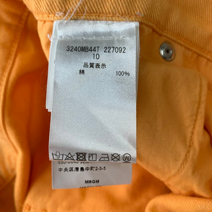 【中古品】【メンズ】 MSGM エムエスジーエム 3240MB44T ボールドロゴ デニムハーフパンツ 153-261009-ny-18-fuzh サイズ：不明 カラー：オレンジ 万代Net店