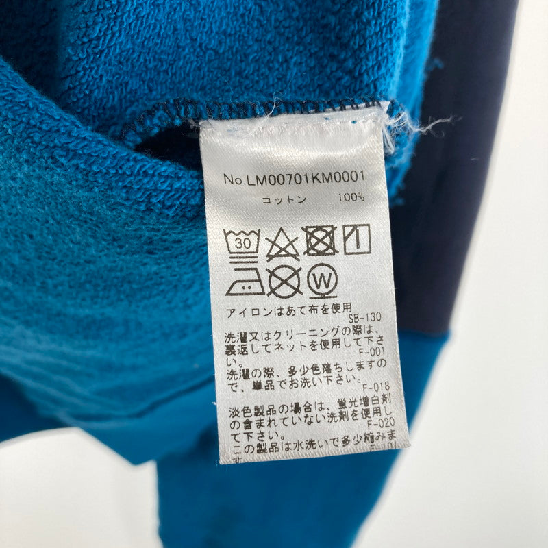 【中古品】【メンズ】 MAISON KITSUNE メゾンキツネ LM00701KM0001 カラーブロック オーバーサイズ フーディ BLUE/SIZE:XL 141-261009-ky-10-fuzh 万代Net店