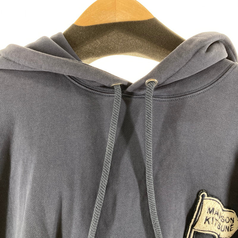 【中古品】【メンズ】 MAISON KITSUNE メゾンキツネ LM00701KM0001 カラーブロック オーバーサイズ フーディ BLUE/SIZE:XL 141-261009-ky-10-fuzh 万代Net店