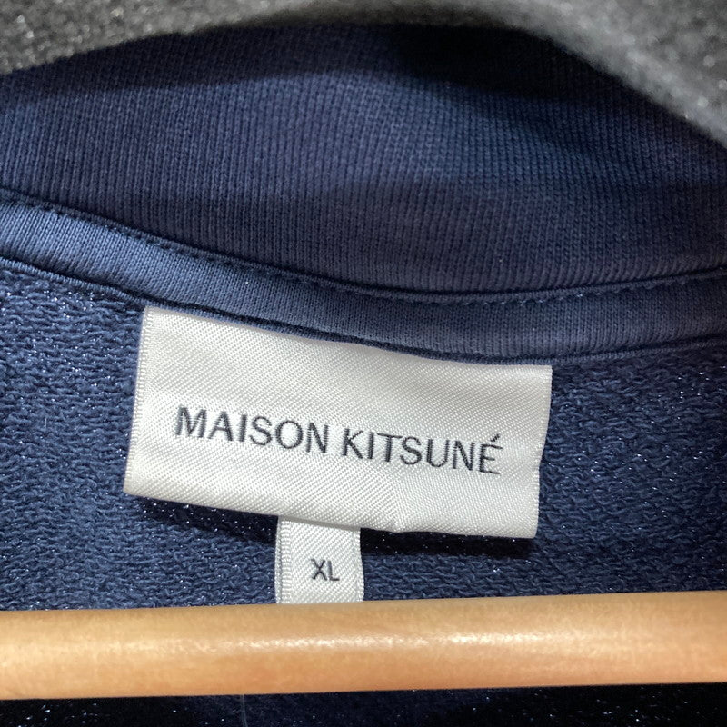 【中古品】【メンズ】 MAISON KITSUNE メゾンキツネ LM00701KM0001 カラーブロック オーバーサイズ フーディ BLUE/SIZE:XL 141-261009-ky-10-fuzh 万代Net店