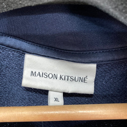 【中古品】【メンズ】 MAISON KITSUNE メゾンキツネ LM00701KM0001 カラーブロック オーバーサイズ フーディ BLUE/SIZE:XL 141-261009-ky-10-fuzh 万代Net店